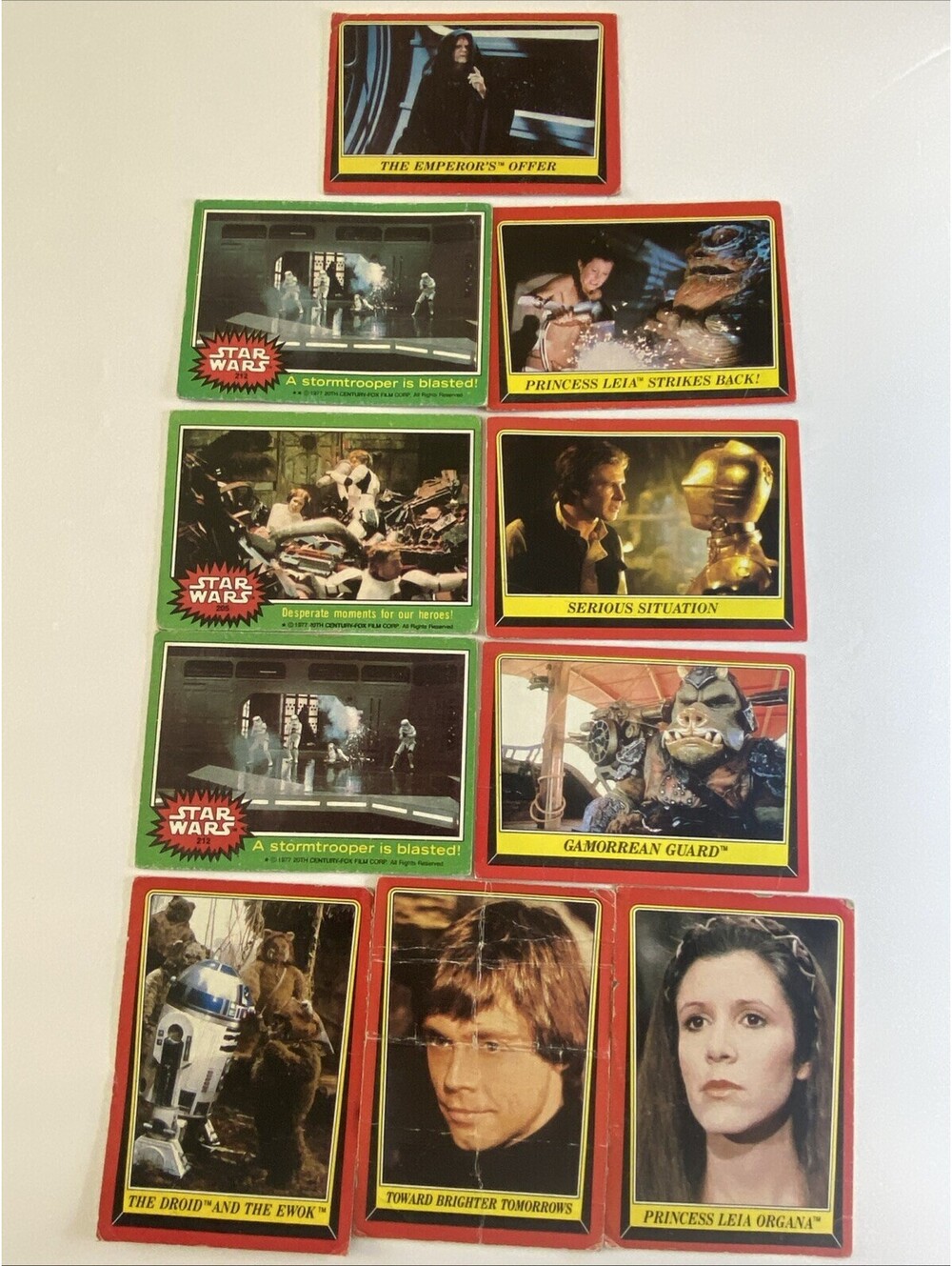 Lot Of 10- 1983  Topps Star Wars Return Of The Jedi Cards-HAN SOLO